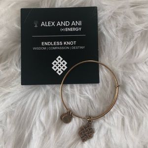 Alex and Ani Gold endless knot bangle